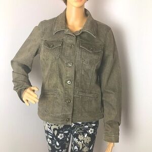 Baccini Women’s Animal Print Jean Jacket  Size: Medium